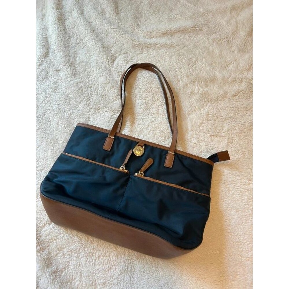 Michael Kors Purse Navy Kempton Small Tote Bag Purse